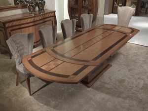 TA62k Charme v, Marqueterie extensible de table en bois, pour les restaurants
