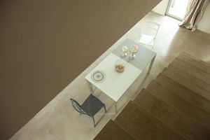 s70 ascanio, Table extensible carre avec plateau en verre