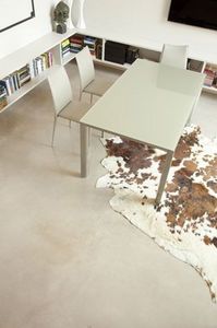 s73 giordano, Table extensible en aluminium peint ou en aluminium barbue