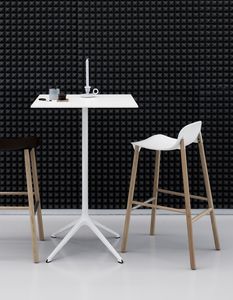 Elephant table Carr haut, Table haute design pour bar, avec base 4 toiles