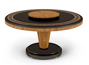 LEXINGTON AVENUE Tavolo, Table ronde avec incrustations en bois