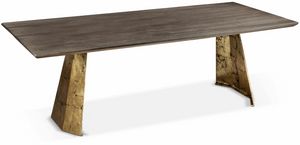 Icaro table, Table rectangulaire avec base en fer