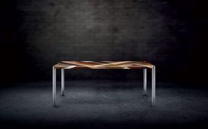 OLIMPO 1.8 PW45, Table rectangulaire, cadre en mtal, plateau en bois