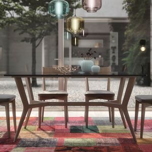 Nova NOVA1327T, Table fixe avec plateau en verre fum tremp