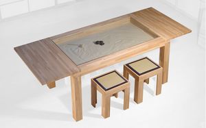 Zen, Table zen avec plateau en verre