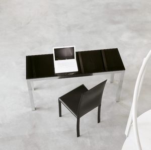 dl50 parigi, Table design de bureau, en aluminium et en verre