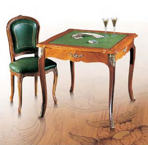 650, Table de jeu, luxe classique, en bois de rose