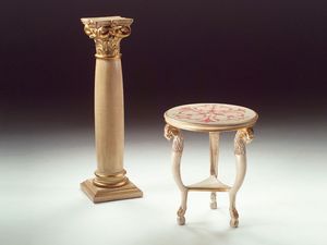 Art. 1460 Rams, Petite table ronde en bois, classique, pour le salon