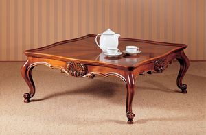 Art. 222/Q, Traditionnelle table de caf de luxe, soigneusement sculpt, pour living