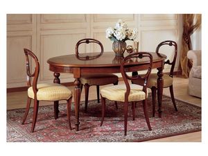 Art. 281 oval table '800 Francese, Table ovale, le luxe stile classique, en bois dcor