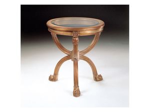 Art. 508 Atlante, Table ronde sculpt, plateau en verre, pour les salles de sjour