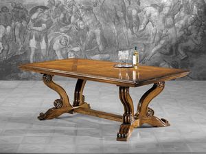 Art. 808 table, Table avec dessus incrust, avec des extensions