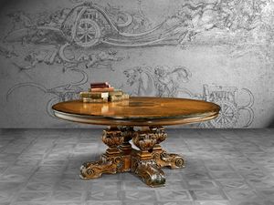 Art. 825 table, Table ronde avec incrustation en forme de fleur