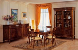 Art. 903 table '800 Francese, Tables classiques en bois travaill, avec des extensions