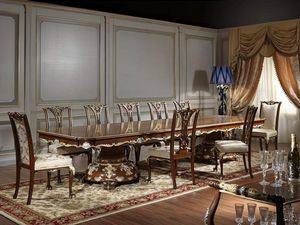 Art. 951/3 table Luigi XV, Table Majestic pour la salle  manger de style Louis XV