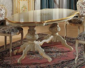 Brianza table en forme, Table classique, avec peinture dcorative