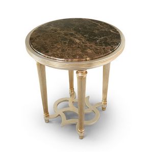 FLORA / table d'appoint avec plateau en marbre rond, Table d'appoint avec plateau en marbre