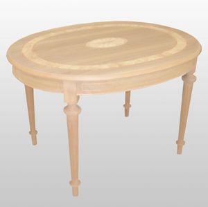 Percy, Table ovale avec des extensions, luxe classique