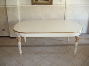 Philippe, Extensible table ovale pour les salles  manger de style classique