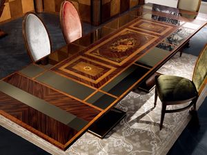 TA27 Luci della ribalta table, Table extensible, en haut du miroir, style classique