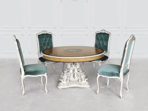 Tableau 1425, Table de luxe classique avec base en nacre