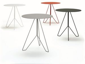 Marocchino, Table ignifuge, avec plateau rond, adapt  la barre et  l'extrieur