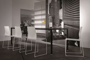 Ernesto Ice Living, Table en mtal, personnalisable, pour les salles modernes