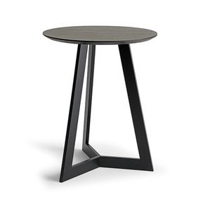 Dedalo H73 3 P, Table aux lignes rigides et minimales, avec un plateau rond