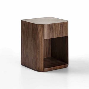 CD35 Alma table de chevet, Table de chevet en bois avec plateau en marbre