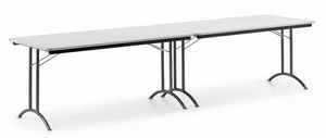 KOMBY 930, Table pliante, base en mtal, plateau en lamin