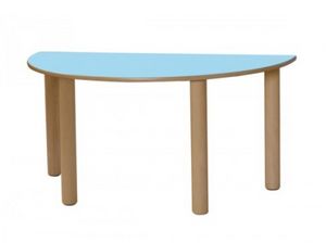 IT_S, Table en bois, avec la forme de demi-cercle, pour les enfants