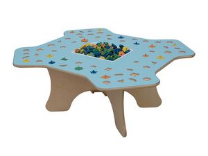 MARAMEO, Table d'enfant pour les coles et les maternelles, structure en bois