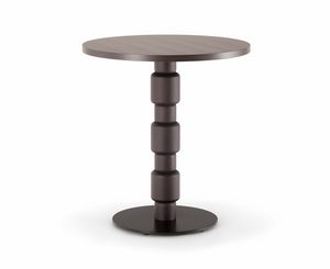 BERLINO TABLE 080 H75 T, Table ronde avec base en mtal