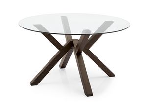 Mika Round, Table avec plateau rond fixe