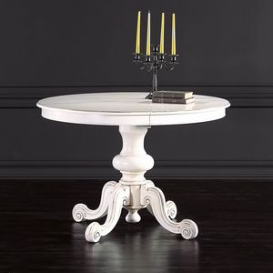 Table IDEE320, Table ronde extensible, style classique