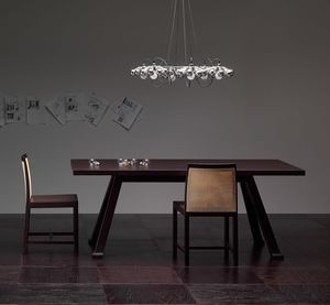 Tremezzo PR.0009, Table contemporaine en chne avec pieds convergents