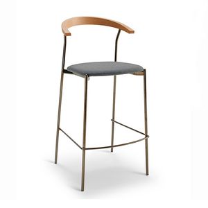 Bis tabouret, Tabouret en mtal avec assise moelleuse