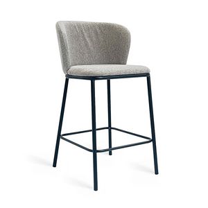 Art. 509 Frida Stool, Tabouret mtallique avec lignes essentielles, avec tissu rsistant aux taches