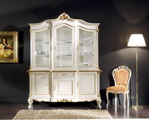 Regency armoire 3 portes laque, Armoire en verre laqu, style classique