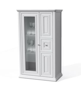 Romantica vitrine 7521, Vitrine en bois avec tagres