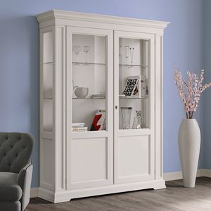 Gardenia GARDENIA-E250L, Vitrine 2 portes avec panneau lisse de style classique