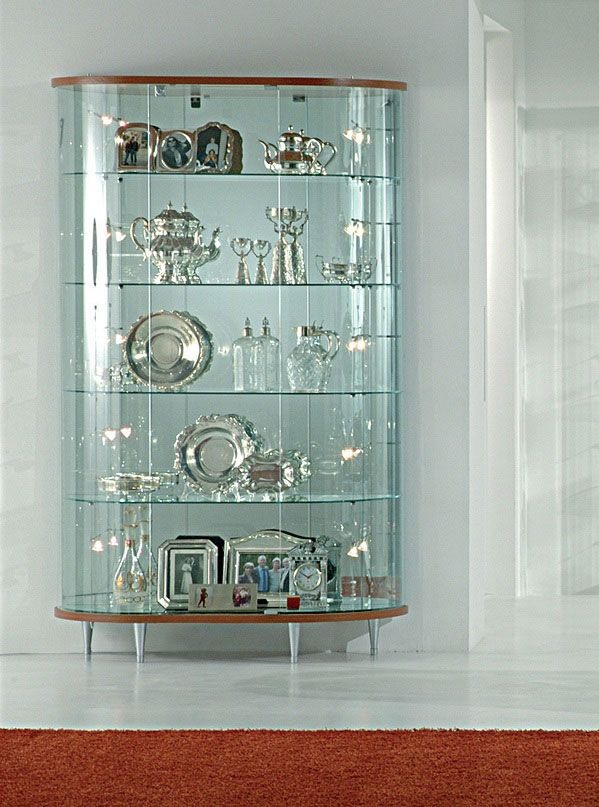 Élégant vitrines en verre pour objets de collection pour l